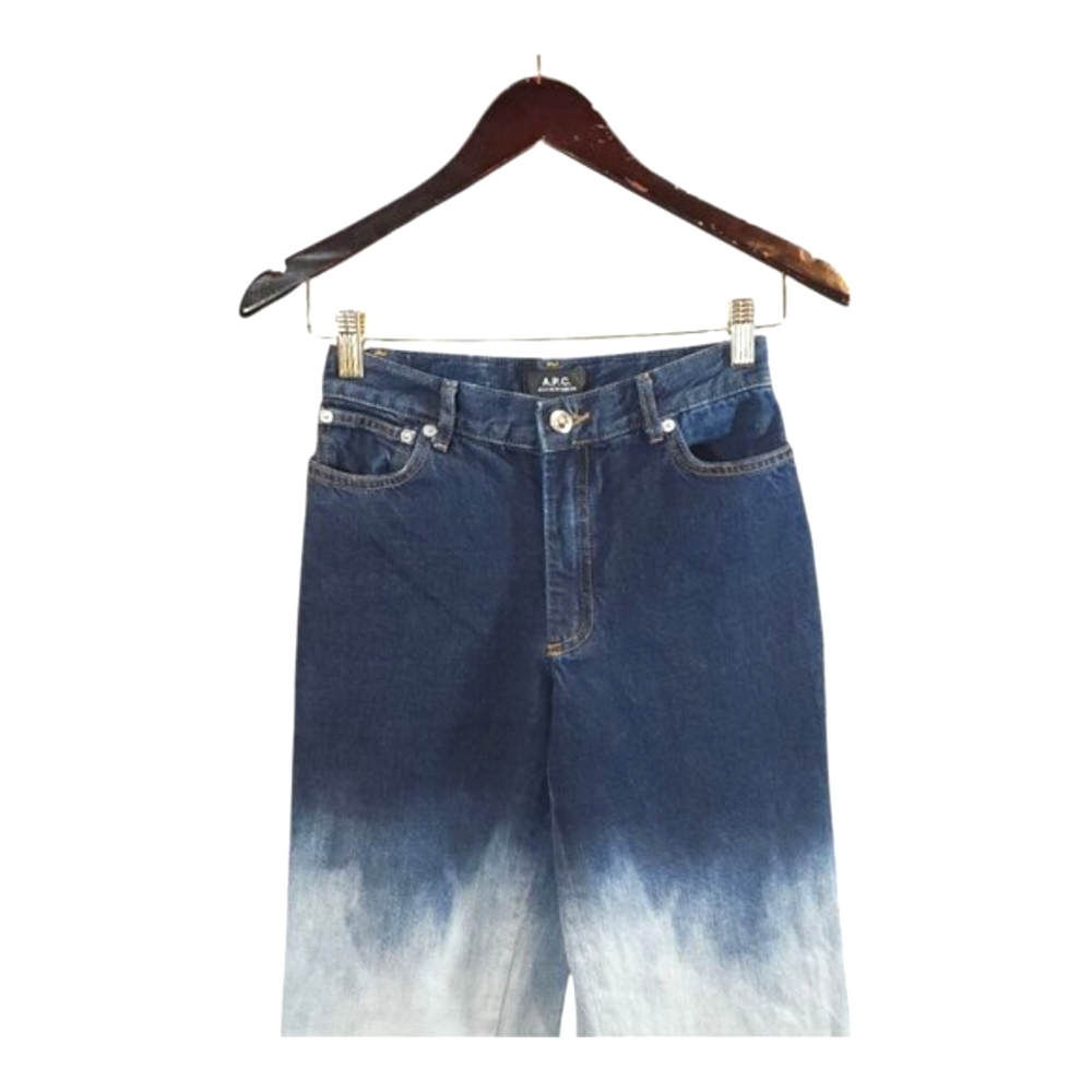A.P.C. New Sailor Dip Dye Hi-rise Straight Leg Rigid Denim Jeans Y2K Women's 25 - Picture 9 of 12